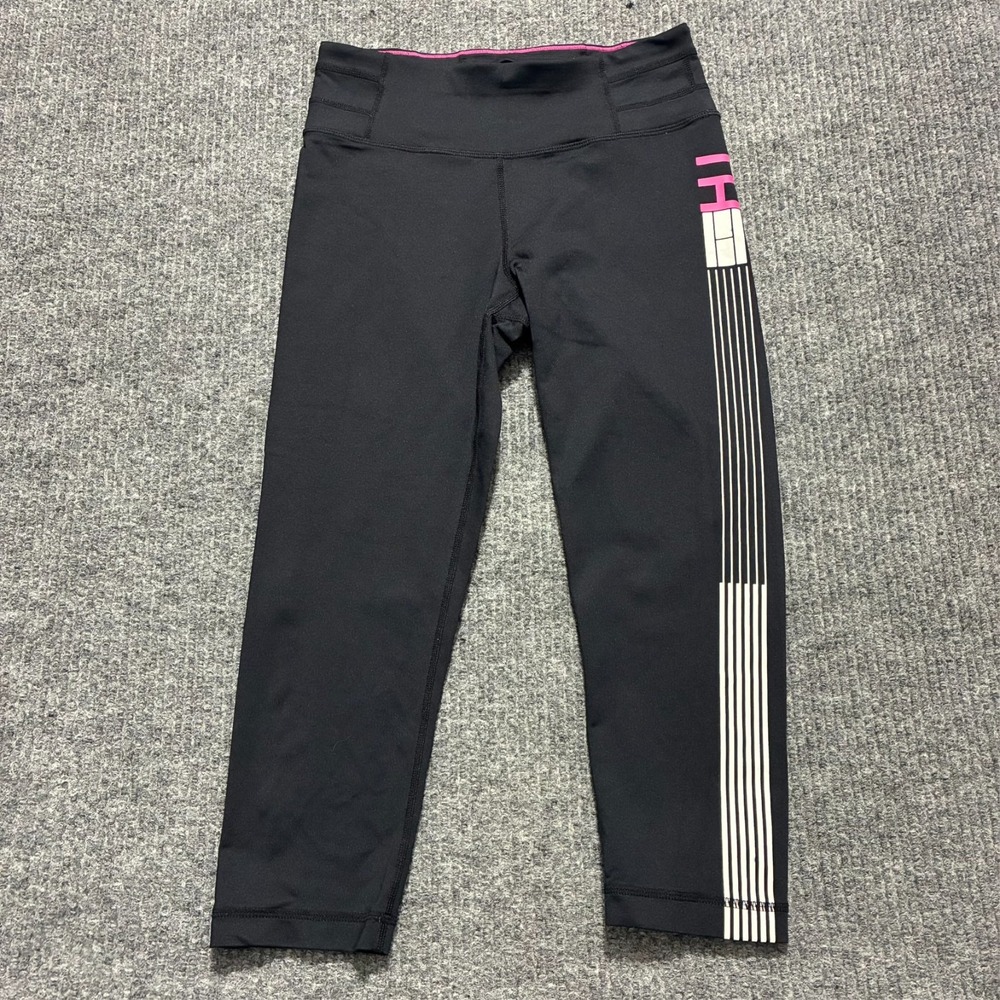 Tommy Hilfiger Sport Womens Capri‎ Leggings Small Black Low Rise Activewear